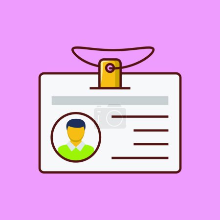 Illustration for Id card web icon vector illustration - Royalty Free Image