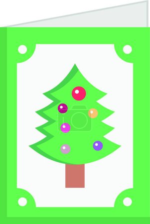 Ilustración de Tarjeta de año nuevo, ilustración vectorial simple - Imagen libre de derechos