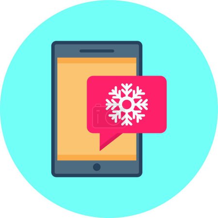 Illustration for Winter chat, simple vector illustration - Royalty Free Image
