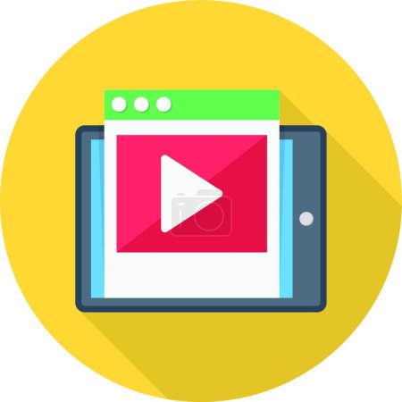 Illustration for Video icon, simple design for apps and websites - Royalty Free Image