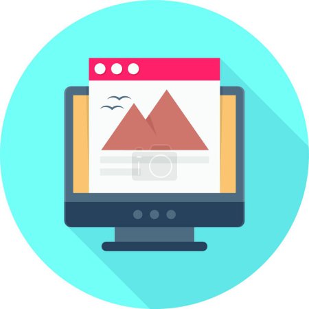 Illustration for Webpage icon, vector illustration - Royalty Free Image