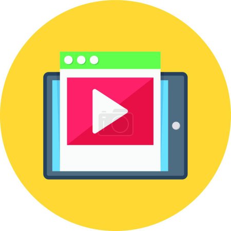 Illustration for Video icon, simple design for apps and websites - Royalty Free Image