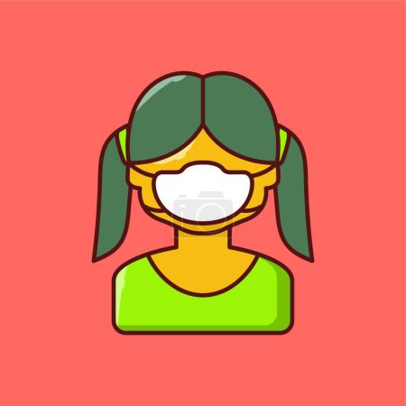 Illustration for Face mask icon vector illustration - Royalty Free Image