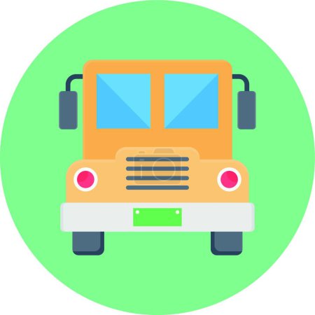 Illustration for Bus  web icon vector illustration - Royalty Free Image