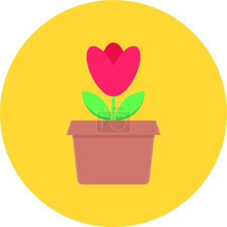 Illustration for Potted plant, simple vector illustration - Royalty Free Image