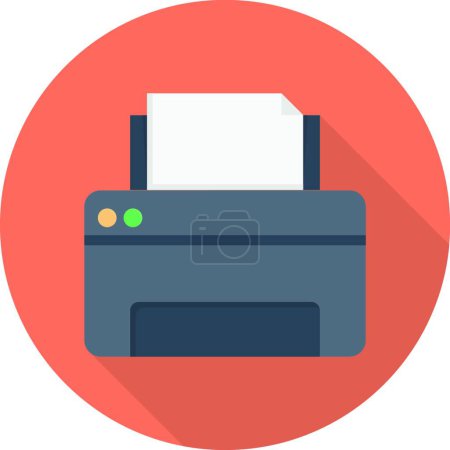 Ilustración de Dispositivo de impresora, ilustración vectorial simple - Imagen libre de derechos