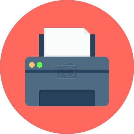 Illustration for Printer device, simple vector illustration - Royalty Free Image