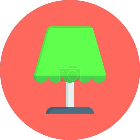 Illustration for Lamp web icon vector illustration - Royalty Free Image