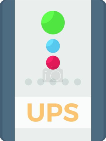 Illustration for Ups device, simple vector illustration - Royalty Free Image