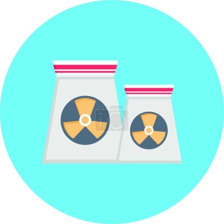 Illustration for Nuclear icon isolated on white background - Royalty Free Image