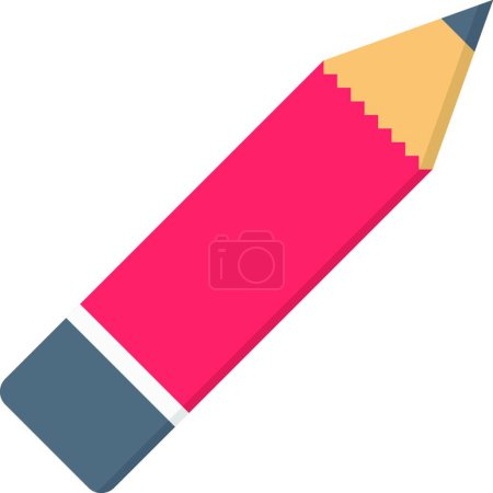 Photo for Pencil web icon vector illustration - Royalty Free Image