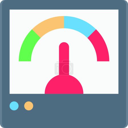 Illustration for Speedometer icon, vector illustration - Royalty Free Image