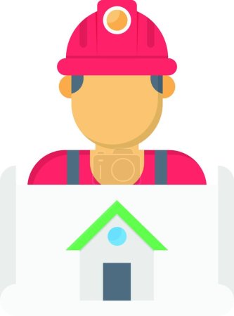 Illustration for Engineer icon, vector illustration - Royalty Free Image