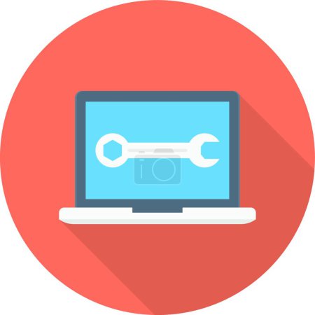 Illustration for Wrench web icon, vector illustration - Royalty Free Image
