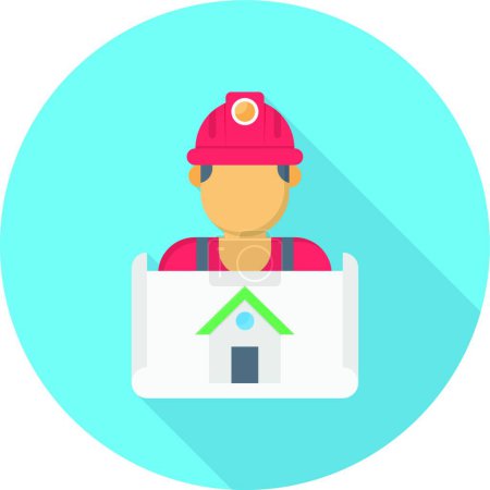 Illustration for Engineer, simple vector illustration - Royalty Free Image