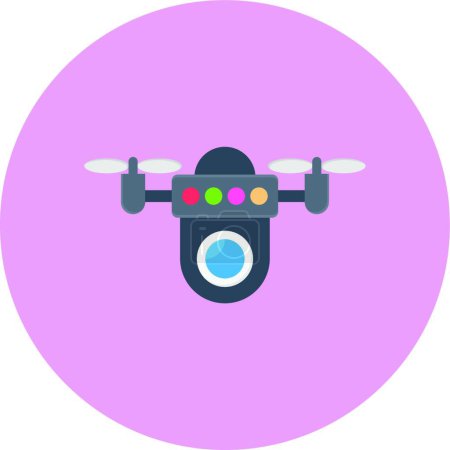 Téléchargez les illustrations : Illustration vectorielle d'icône de drone - en licence libre de droit
