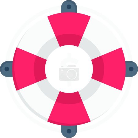 Illustration for Lifebuoy icon vector illustration - Royalty Free Image