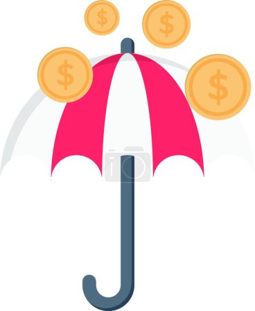 Illustration for Insurance icon, vector illustration - Royalty Free Image