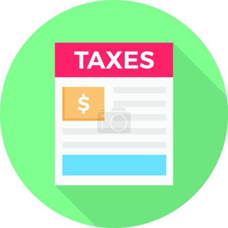 Illustration for Taxes icon, vector illustration - Royalty Free Image