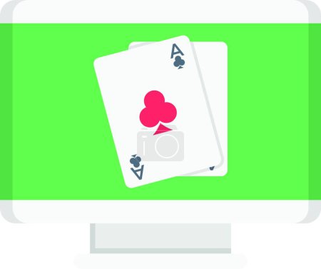 Ilustración de Jugar a las cartas icono, vector de ilustración - Imagen libre de derechos