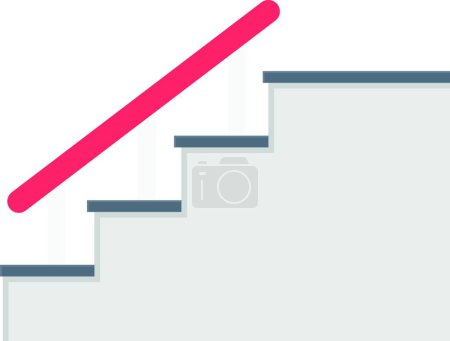 Téléchargez les illustrations : Icône d'escalier. illustration vectorielle - en licence libre de droit