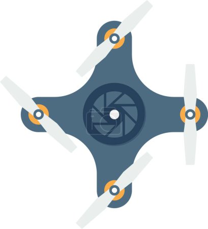 Ilustración de Drone icono web vector ilustración - Imagen libre de derechos