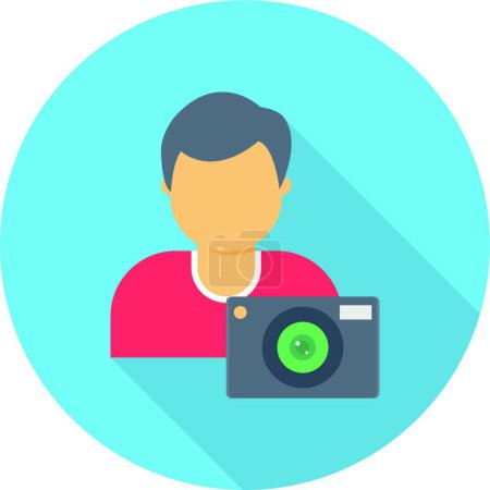 Illustration for Cameraman, simple vector illustration - Royalty Free Image