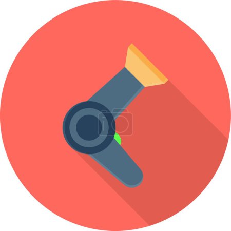 Illustration for "hair dryer " web icon vector illustration - Royalty Free Image