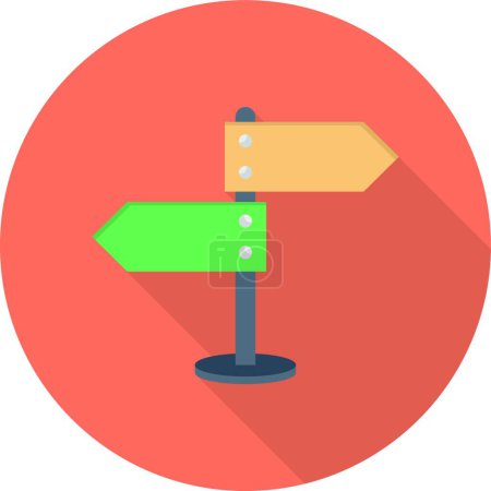 Illustration for Guidepost  web icon vector illustration - Royalty Free Image