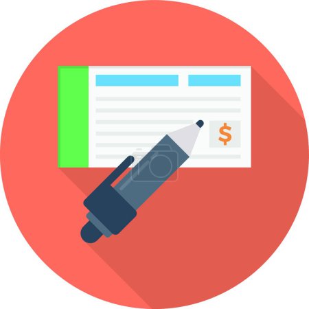 Illustration for "cheque "  icon vector illustration - Royalty Free Image