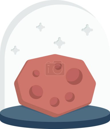 Ilustración de Roca del meteorito, ilustración simple del vector - Imagen libre de derechos