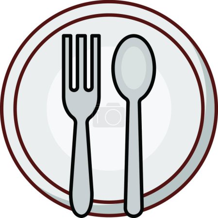 Illustration for "fork " icon vector illustration - Royalty Free Image