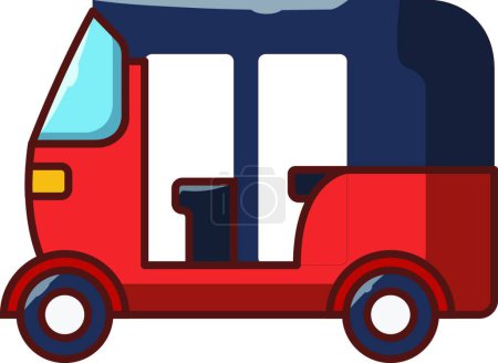 Illustration for "rickshaw "  web icon vector illustration - Royalty Free Image