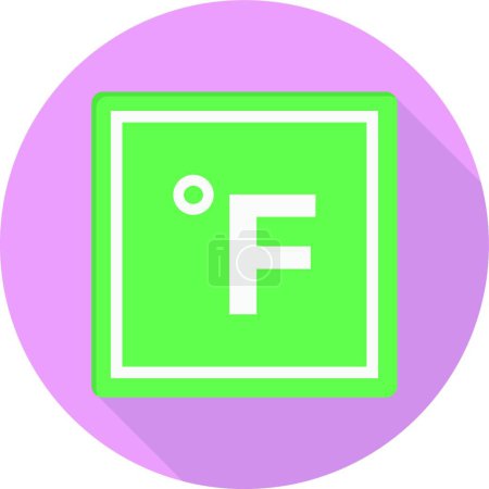 Ilustración de Fahrenheit icono vector ilustración - Imagen libre de derechos