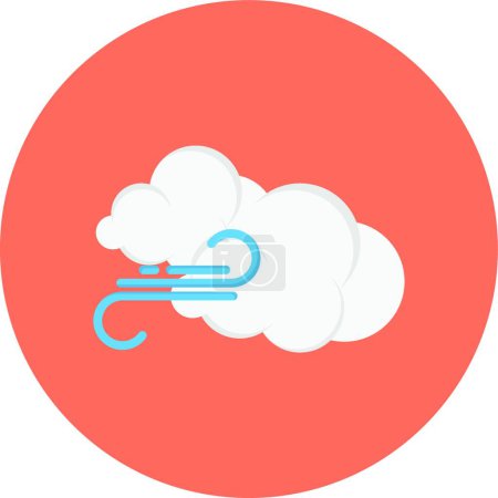 Ilustración de Nube viento web icono, vector de ilustración - Imagen libre de derechos
