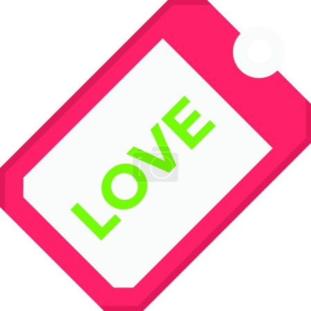Ilustración de "etiqueta de amor "icono web ilustración vectorial - Imagen libre de derechos