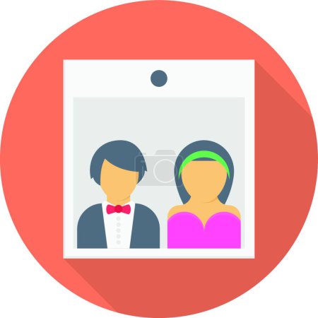 Téléchargez les illustrations : "image de mariage "icône vectoriel illustration - en licence libre de droit