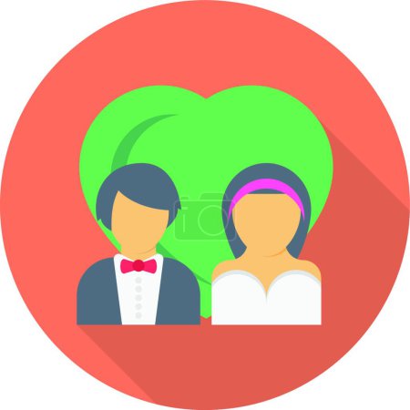 Illustration for Couple  web icon vector illustration - Royalty Free Image