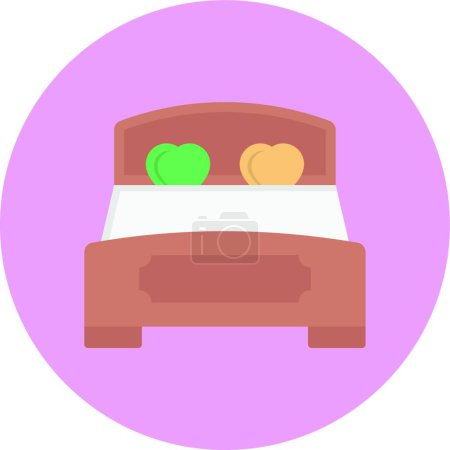 Illustration for Bed  icon vector illustration - Royalty Free Image