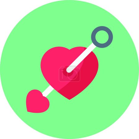 Illustration for Heart web icon, vector illustration - Royalty Free Image