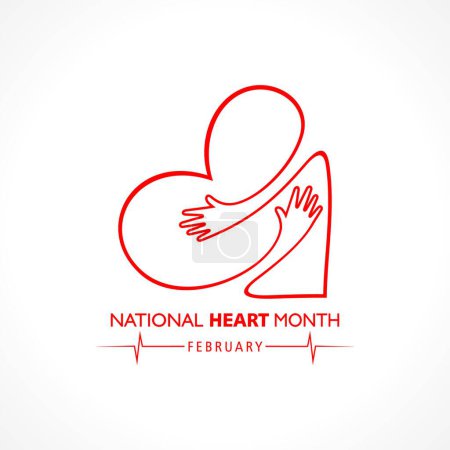 Illustration for "National Heart Month observed in February" - Royalty Free Image