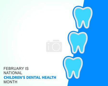 Téléchargez les illustrations : "Santé dentaire nationale des enfants observée au mois de février." - en licence libre de droit