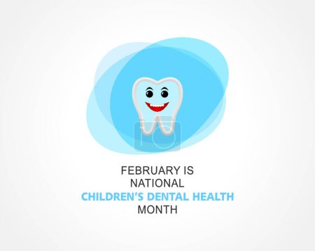 Ilustración de "Salud Dental Nacional Infantil observada en el mes de febrero." - Imagen libre de derechos