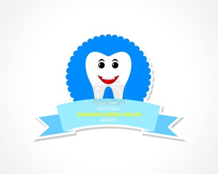 Illustration for "National Children's Dental Health observed in month of February." - Royalty Free Image