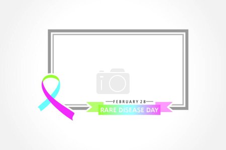 Ilustración de "Día de las Enfermedades Raras observado el 28 de febrero" - Imagen libre de derechos