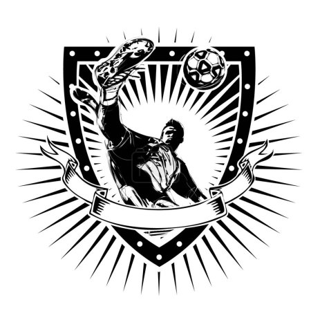 Illustration for "soccer shield"  icon vector illustration - Royalty Free Image