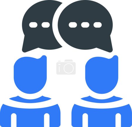 Illustration for Discussion Icon, Simple Design - Royalty Free Image
