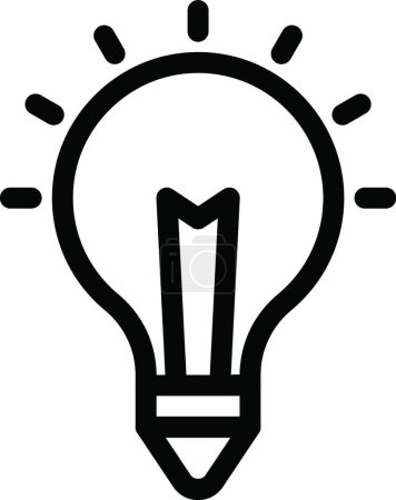 Illustration for Idea, lightbulb web icon vector illustration - Royalty Free Image