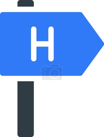 Illustration for "hotel sign board" icon vector illustration - Royalty Free Image