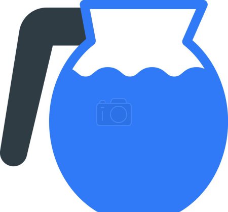 Téléchargez les illustrations : "cruche à eau "illustration vectorielle icône web - en licence libre de droit